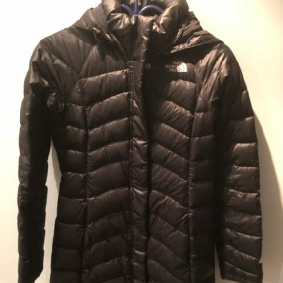 AUTHENTIC WOMAN NORTH FACE BLACK SHEEN METROPOLIS DOWN PARKA XS - Picture 1 of 6
